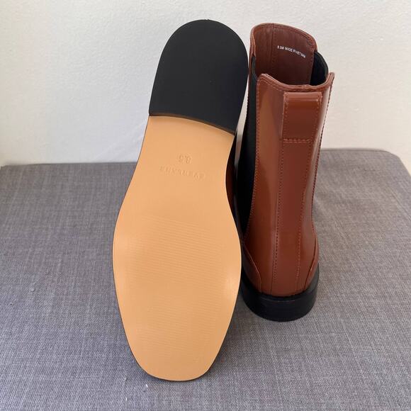 NWOT Everlane The Chelsea Boots Womens Size 8.5 Rum Brown Leather Classic Ankle - Picture 8 of 10